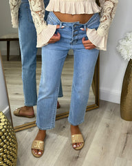 Alora Mid Wash Straight leg Jeans