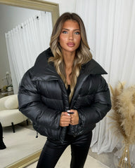 Rita Short Padded Bomber Jacket - Charcoal Grey