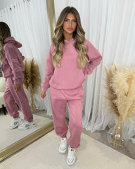 Clara 'GLAMDOLL' Embroidery Outline Detail Back Design Hoodie - Blush Pink